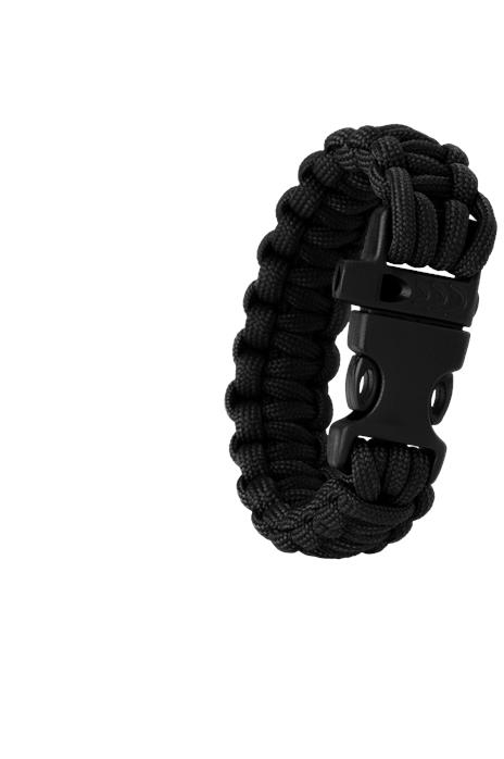 Pulseira Paracord Survial Preta